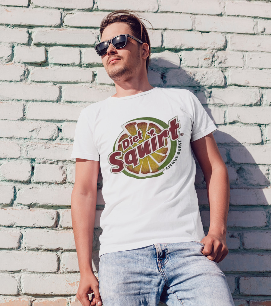 Diet Squirt Citrus Burst Retro Beverage Label T-Shirt