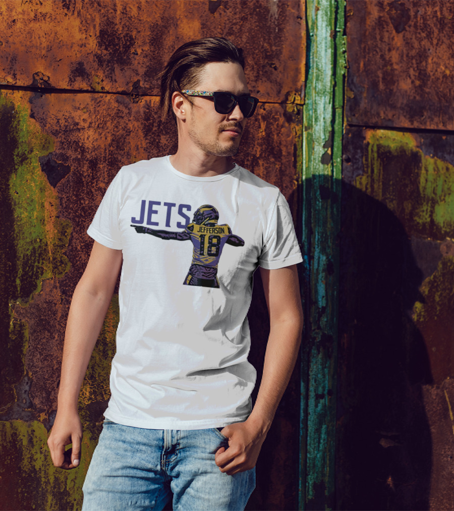 Justin Jefferson Jets 18 Minnesota Vikings Football T-Shirt