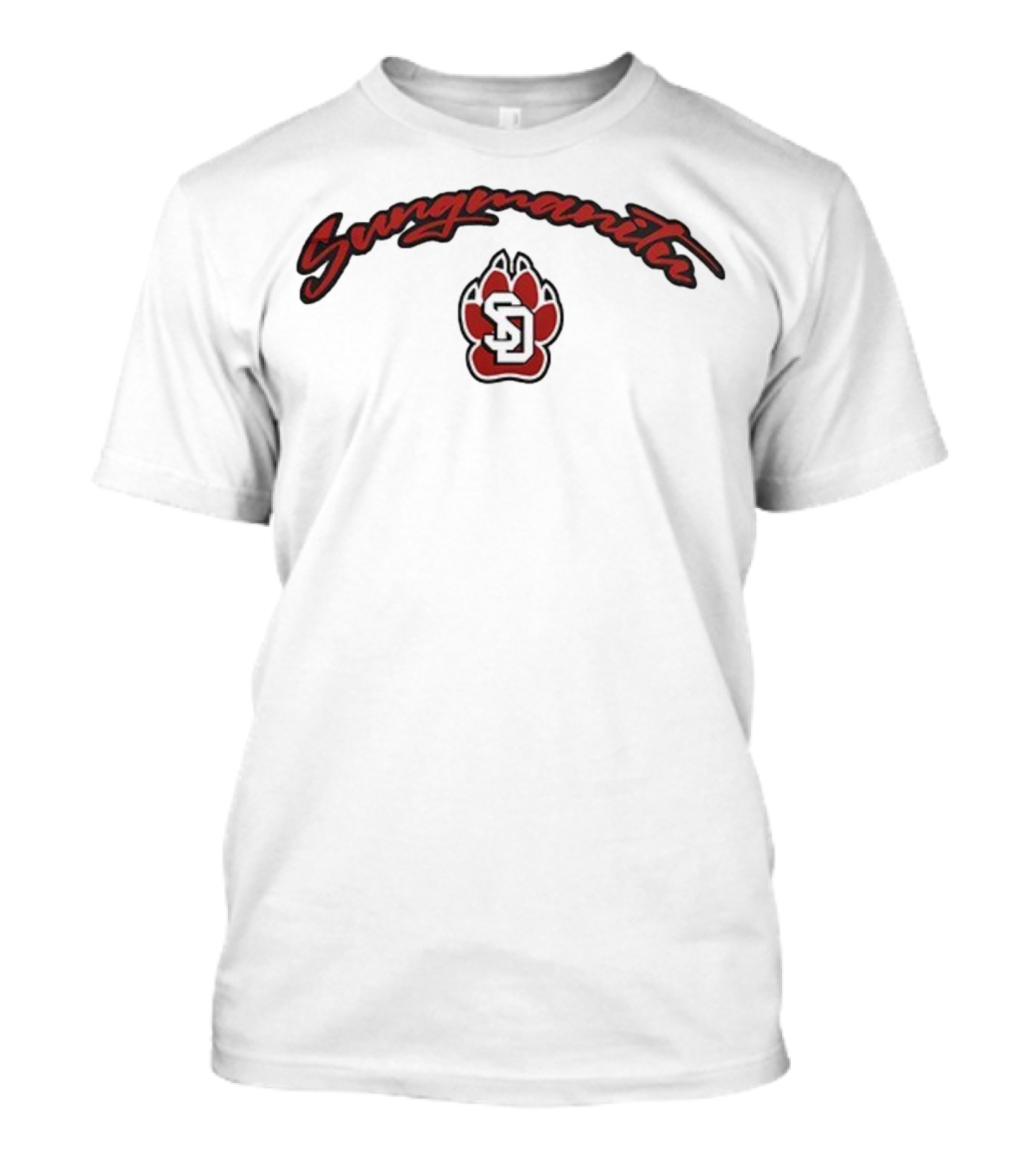 South Dakota Football Sungmanitu Native American Heritage SD Paw Print T-Shirt