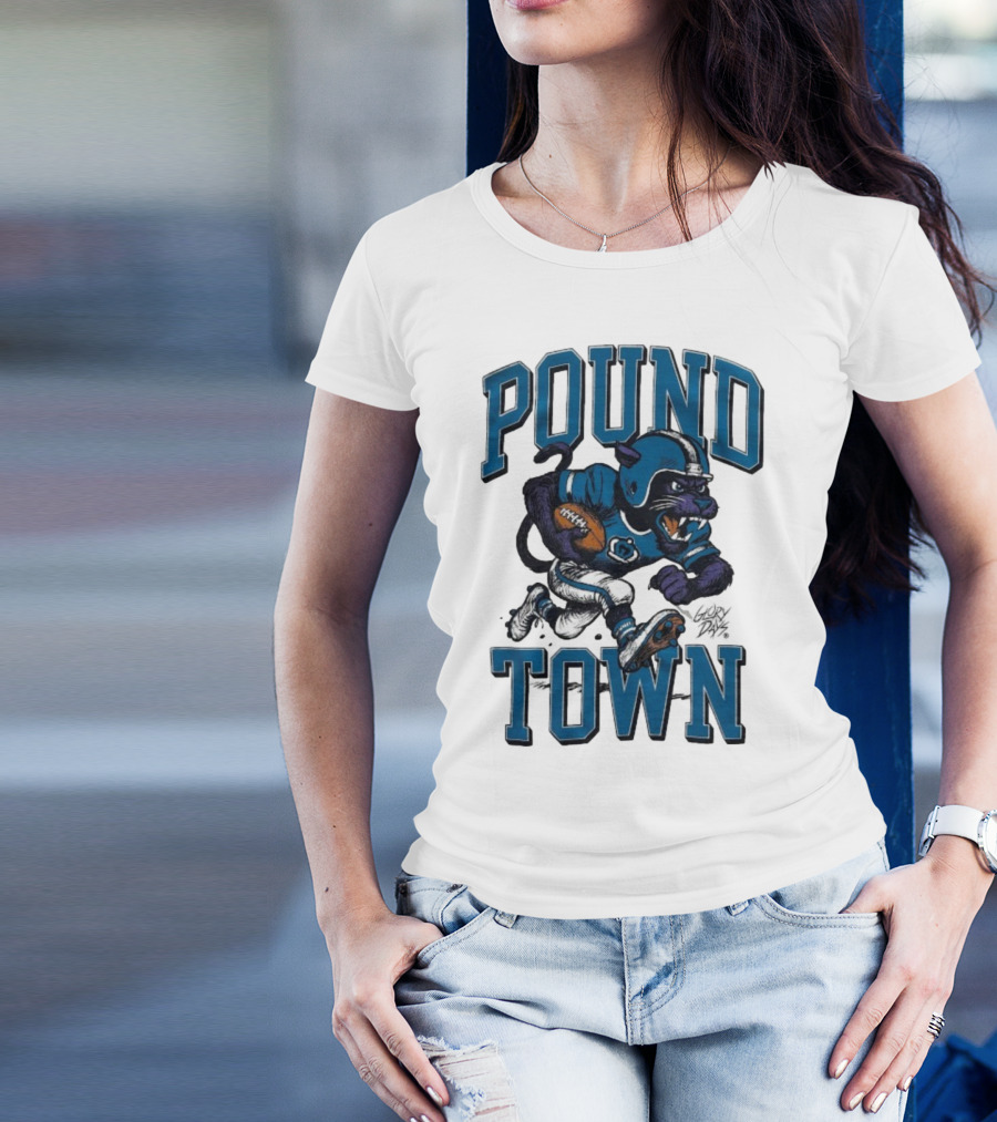 Carolina Panthers Pound Town Running Mascot Glory Days T-Shirt