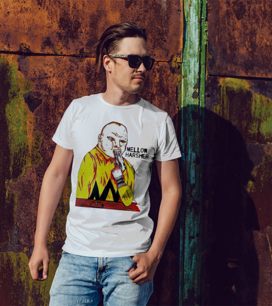 Shattered Dreams Mellow Harsher Yellow Red Illustration T-Shirt