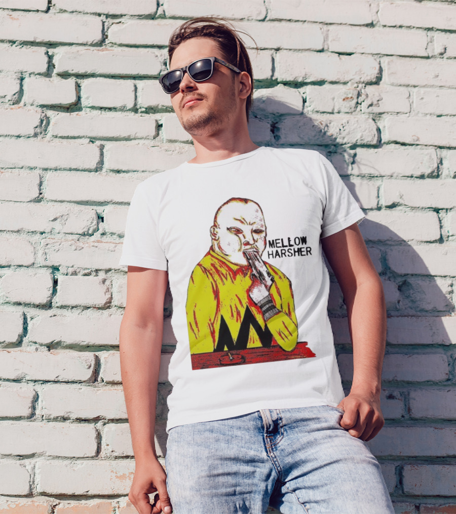 Shattered Dreams Mellow Harsher Yellow Red Illustration T-Shirt