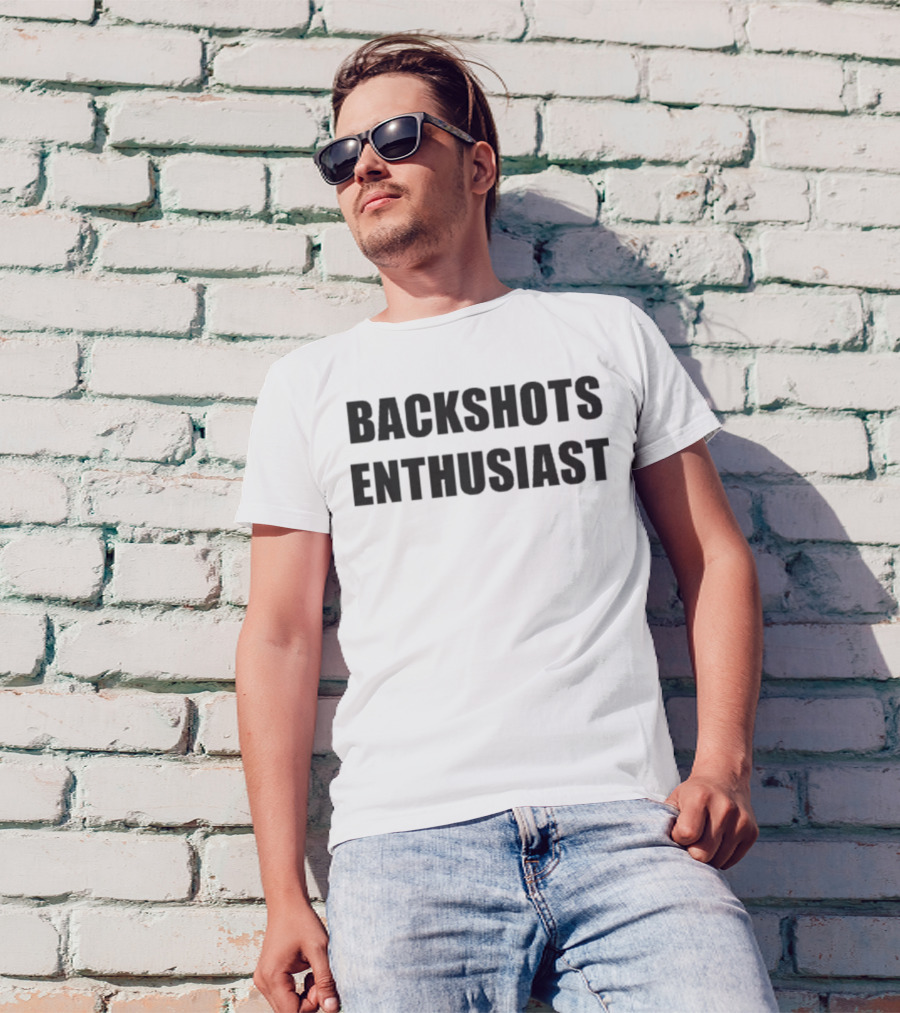 Backshots Enthusiast Statement Typography Bold Text T-Shirt