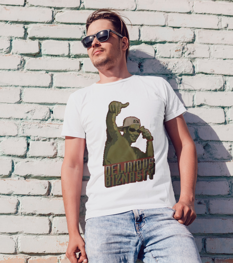 Delirious Biznasty Graphic With Man In Sunglasses And Cap T-Shirt