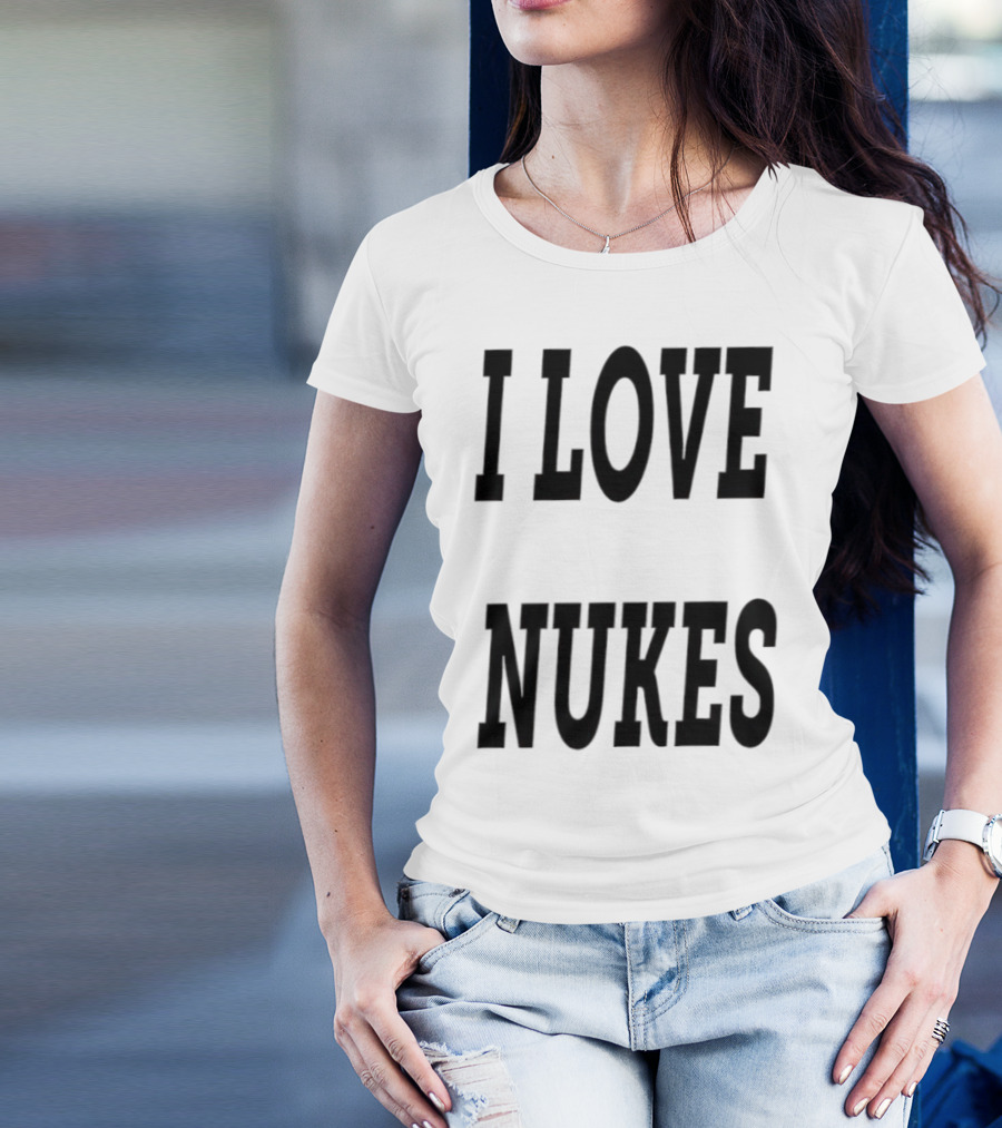 I Love Nukes DJ Smokey Retro Vibe T-Shirt