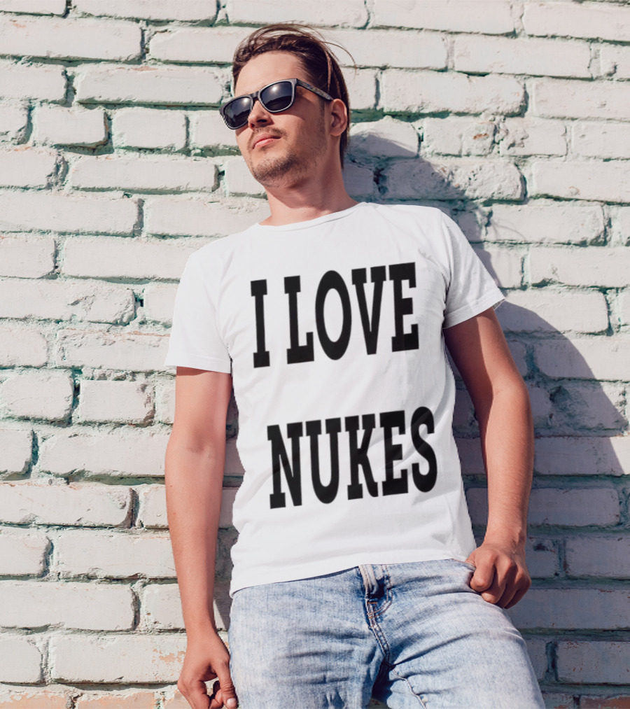 I Love Nukes DJ Smokey Retro Vibe T-Shirt
