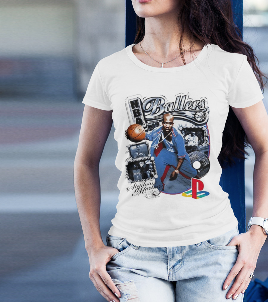 NBA Ballers Stephon Marbury PS2 Experience Fantasy Lifestyle Of An NBA Superstar T-Shirt