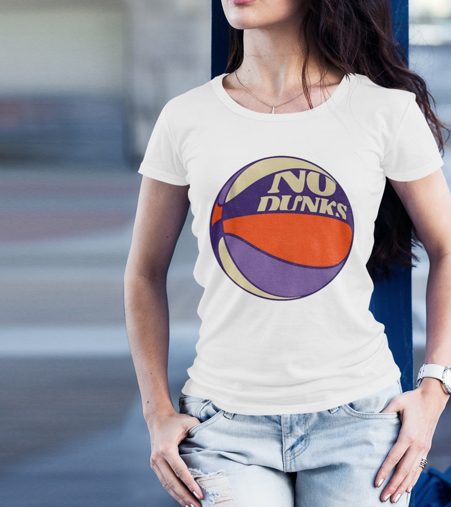 No Dunks Retro Style Basketball NBA Vintage Sports Aesthetic T-Shirt