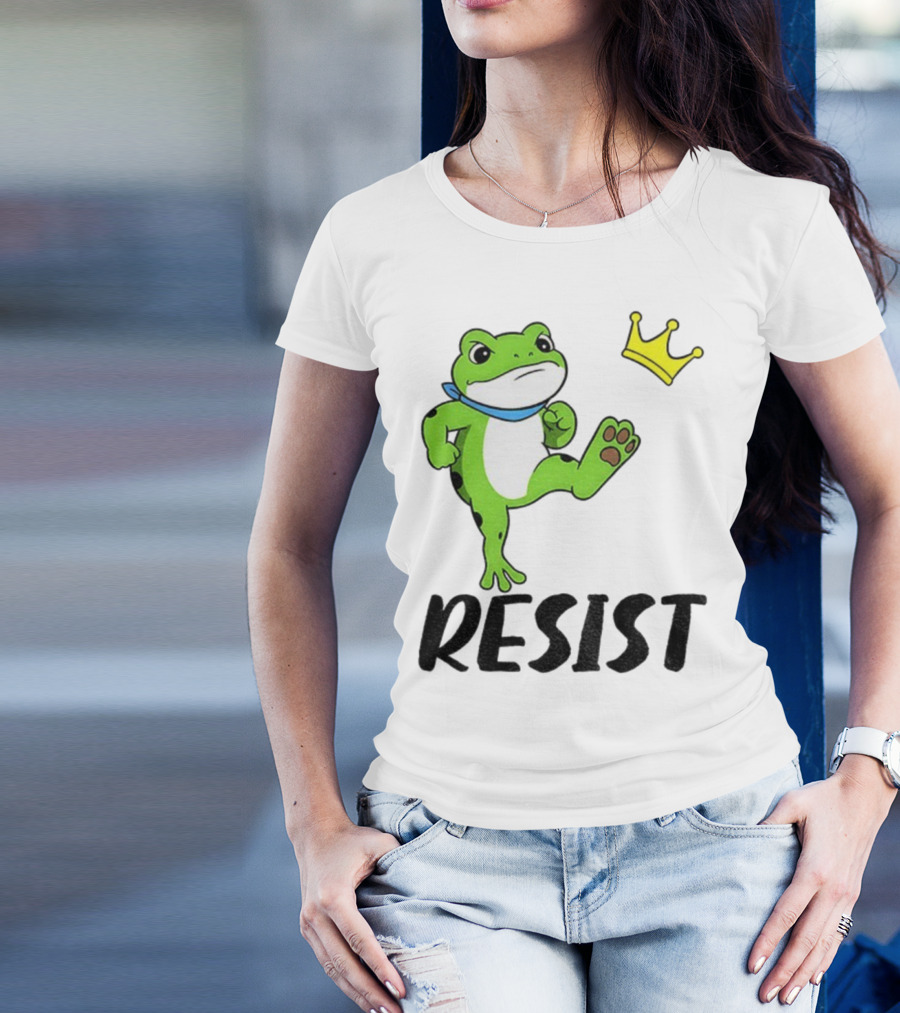 Resist Portland Frog Kicks Crown Political Anti Maga T-Shirt