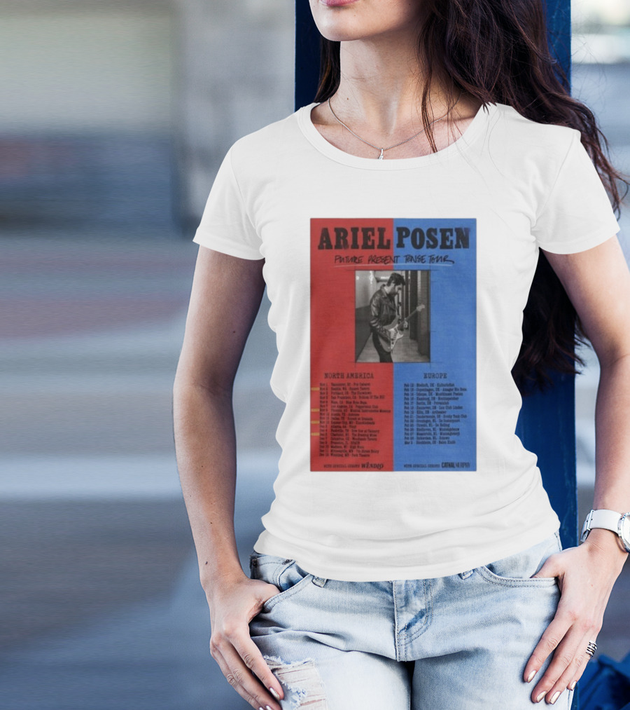 Ariel Posen Future Present Tense Tour North America Europe 2025 2026 Special Guests Wendigo Cathal Murphy T-Shirt