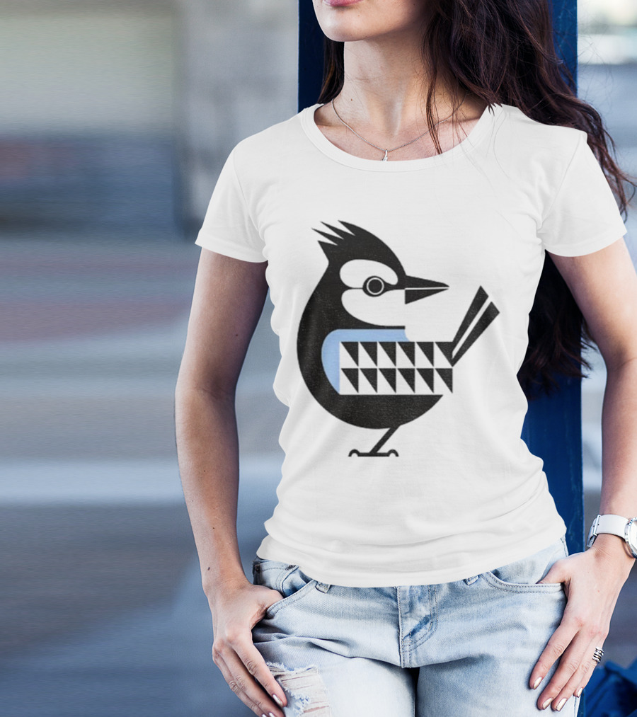 Toronto Blue Jays Retro Blue Bird Baseball Illustration T-Shirt