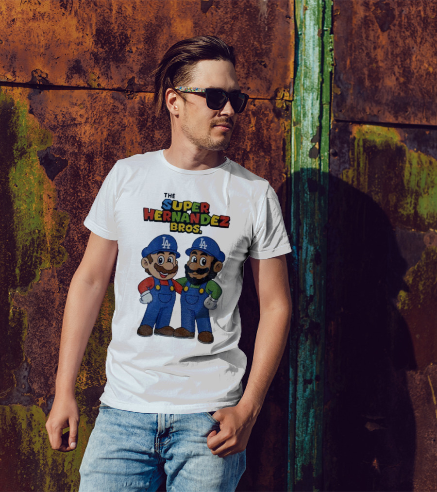 The Super Hernandez Bros LA Baseball Theme T-Shirt