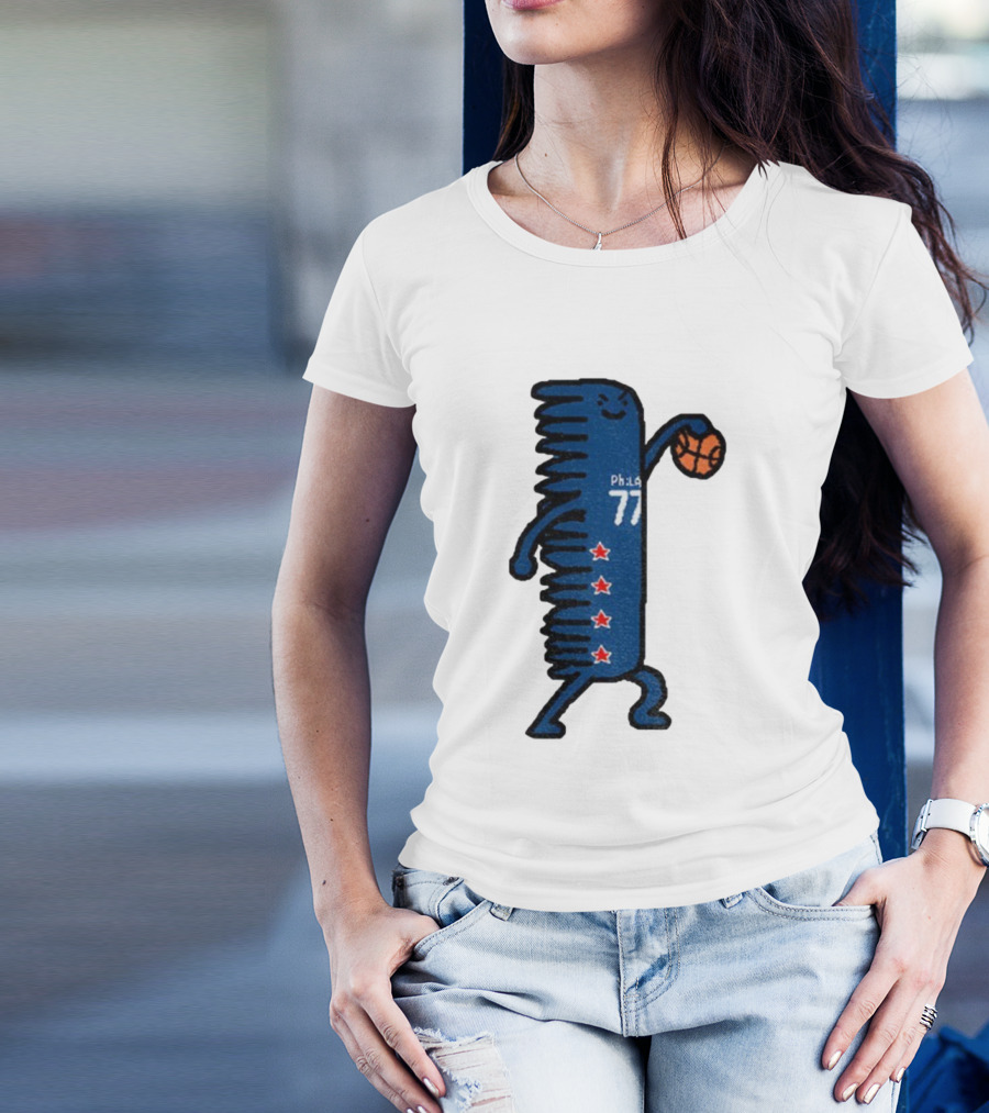 V.J. Edgecombe Phila 77 Philadelphia 76ers Basketball Character T-Shirt