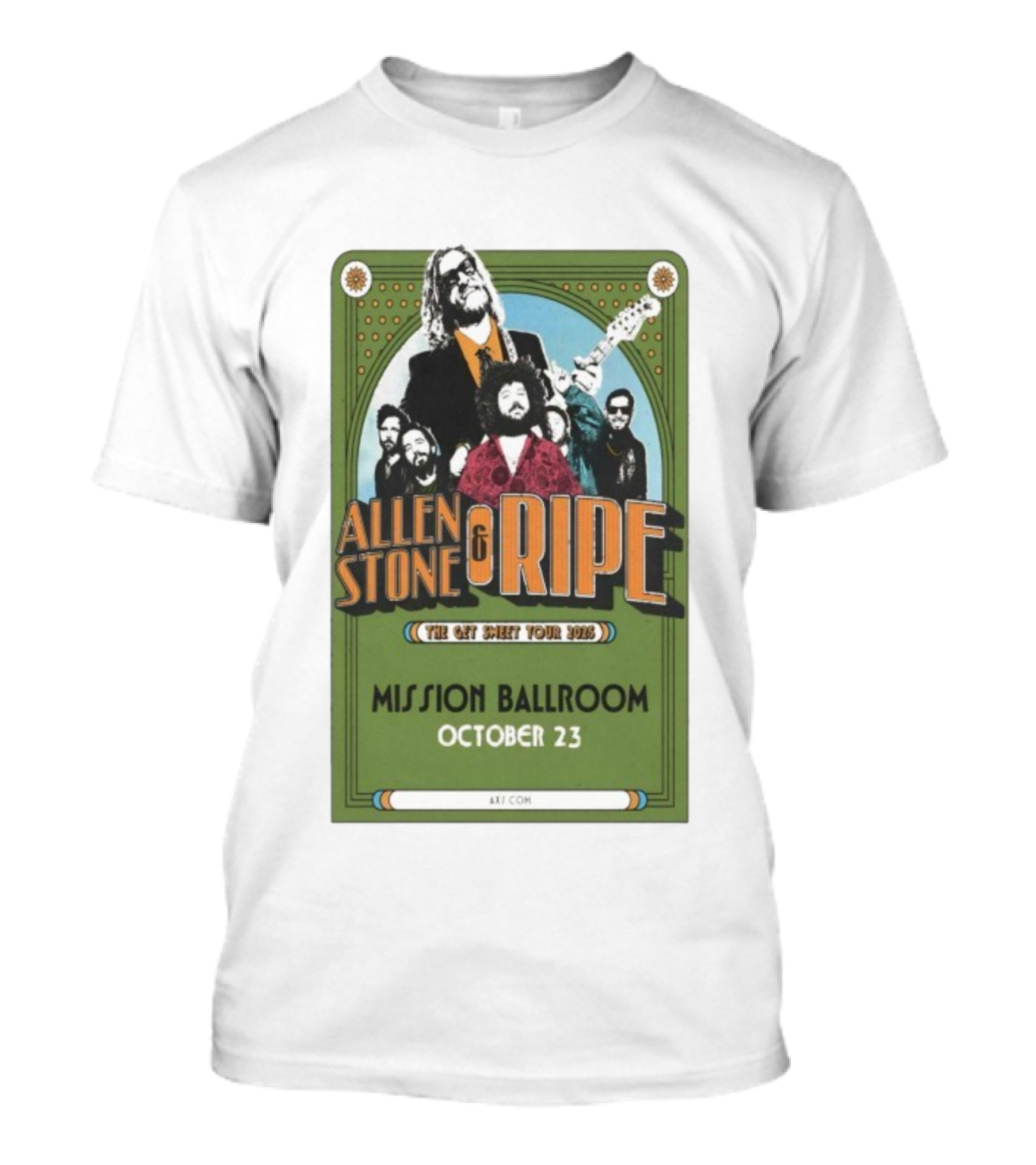 Allen Stone And Ripe Get Sweet Tour 2025 October 23 Mission Ballroom T-Shirt