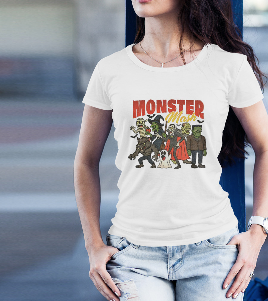 Monster Mash Vintage Horror Movie Vampire Monster Bash T-Shirt