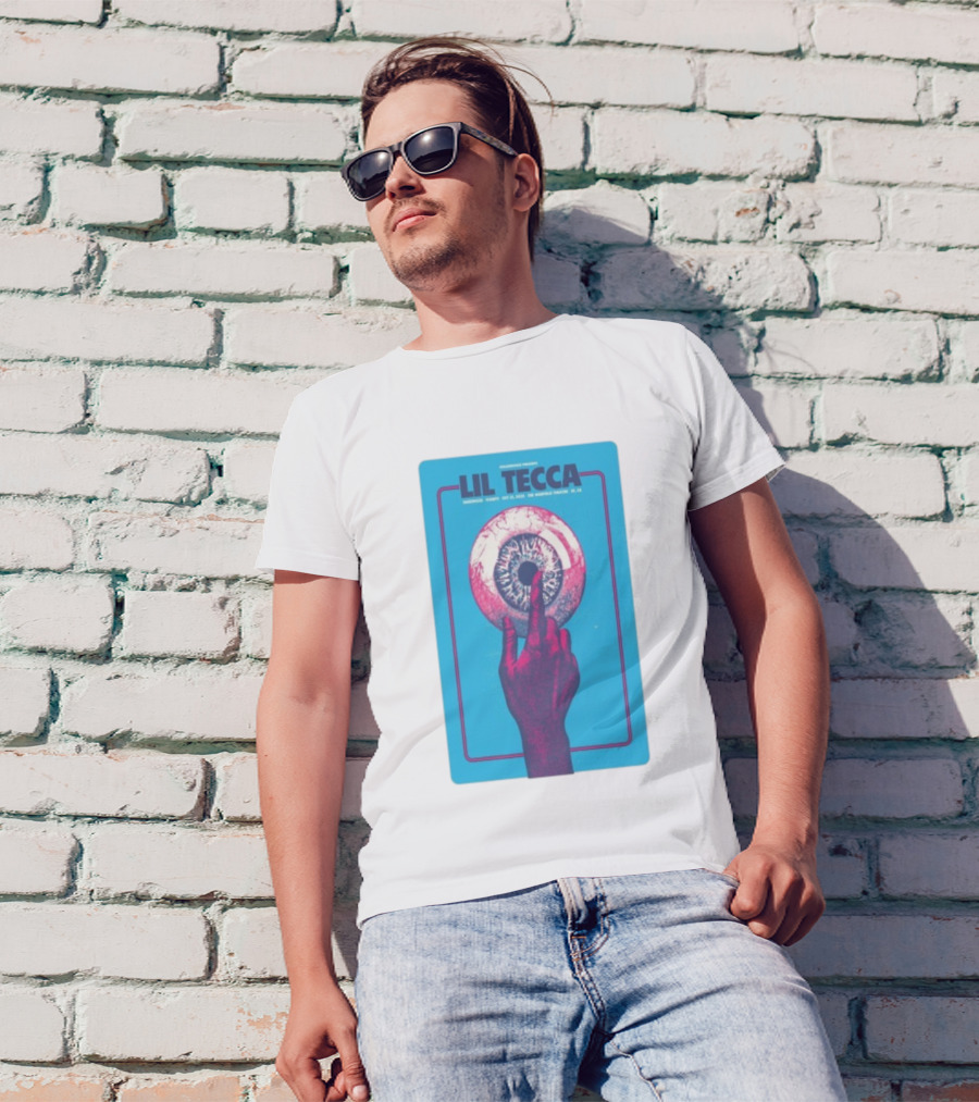 Lil Tecca Live At The Warfield Theatre San Francisco Oct 21 2025 Hand Eye Iconography T-Shirt
