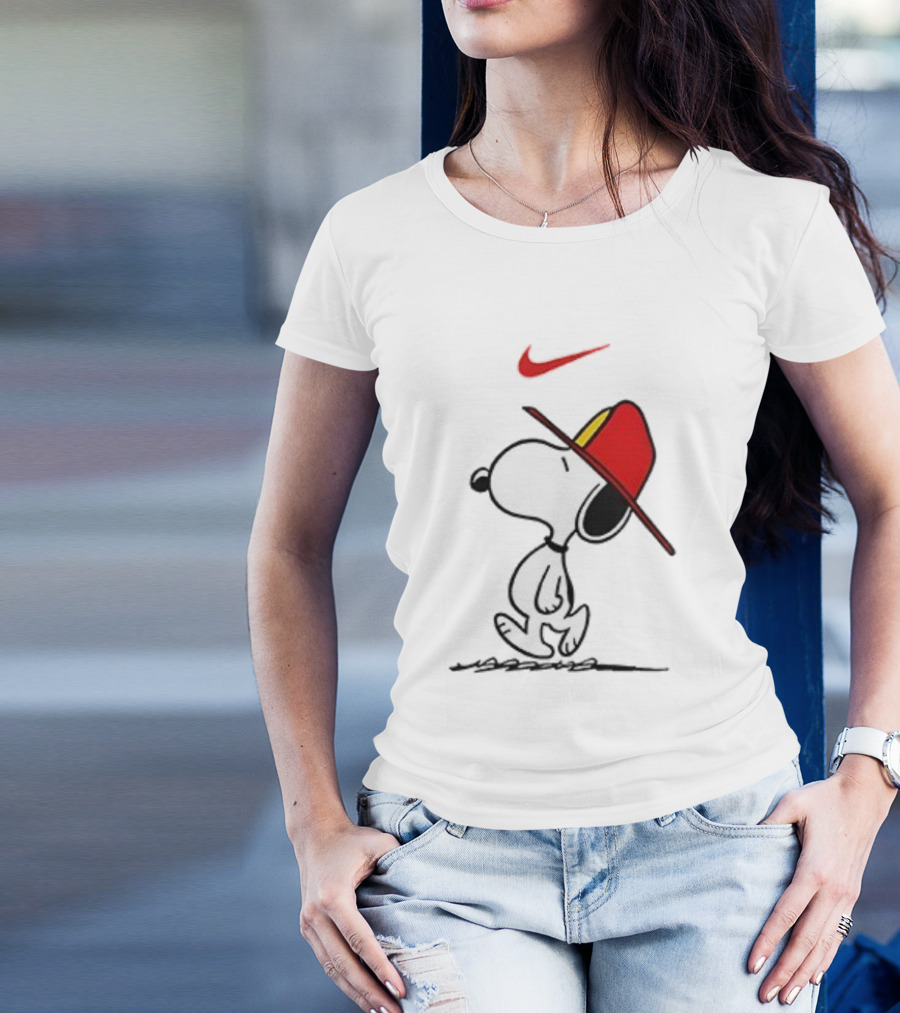 Snoopy Firefighter Nike Once Upon A Time I Was Innocent Then I Joined The Fire Department T-Shirt