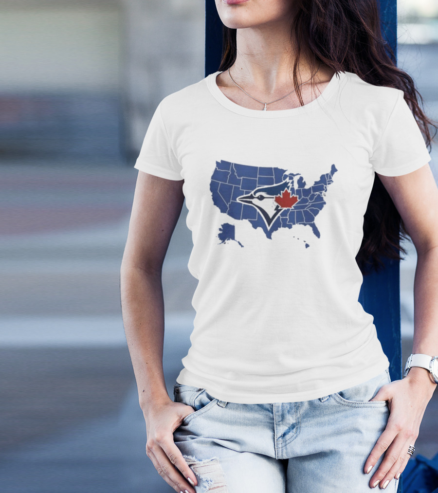 Toronto Blue Jays USA Map Who America Supports World Series T-Shirt
