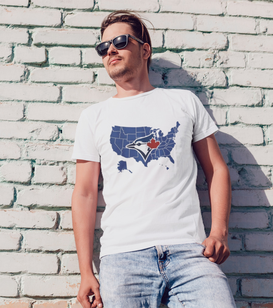 Toronto Blue Jays USA Map Who America Supports World Series T-Shirt