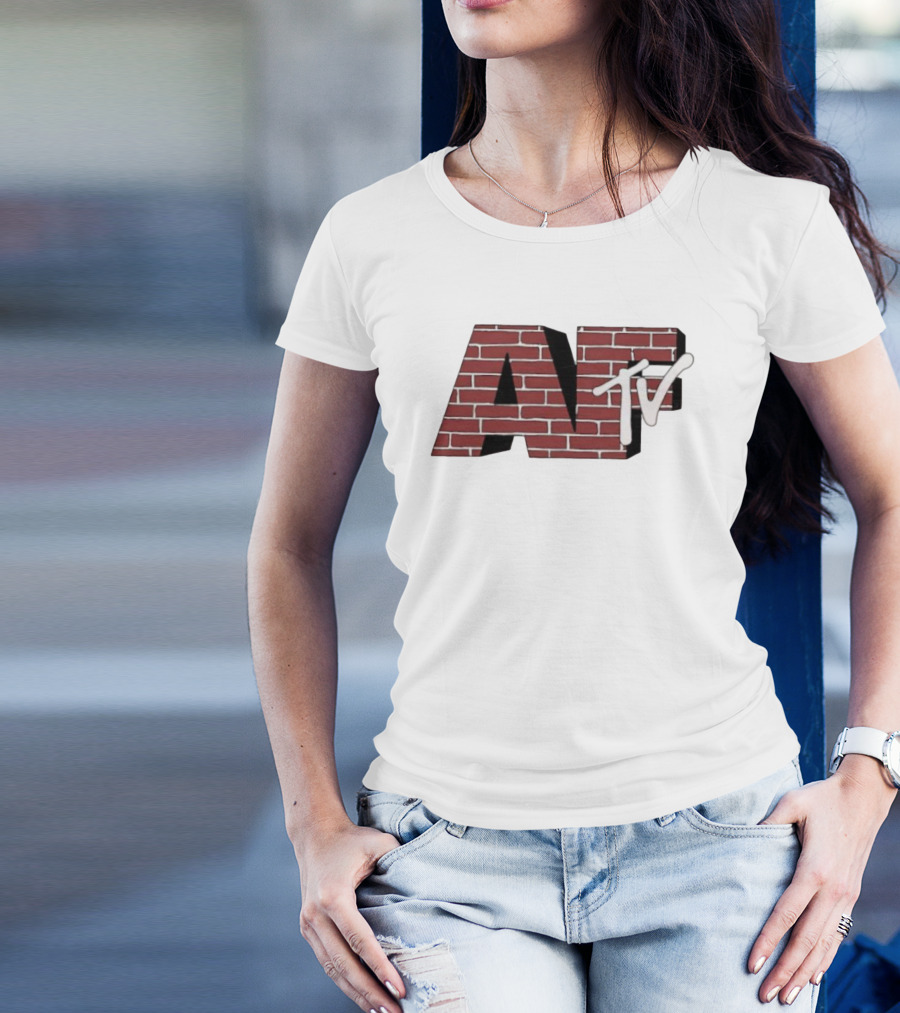 AFTV Brick Pattern Television Logo T-Shirt