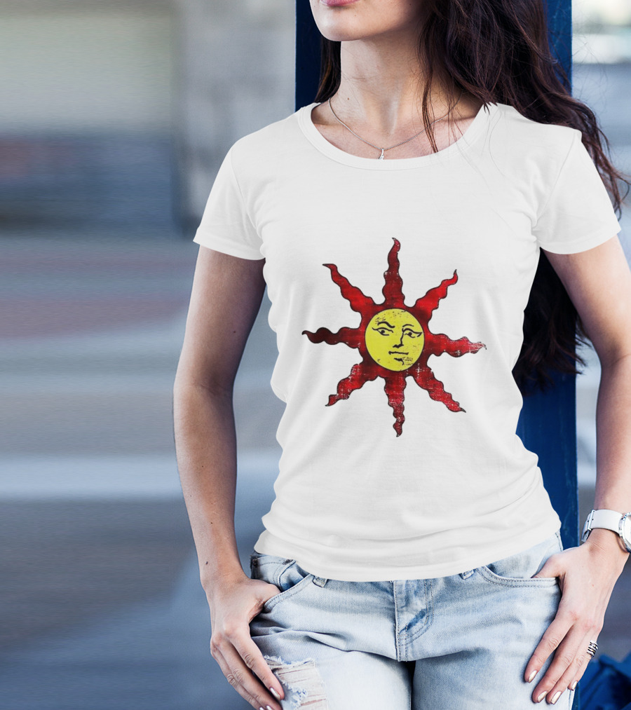 Dark Souls Warrior Of Sunlight Sun Symbol Icon Solaire Praise The Sun T-Shirt
