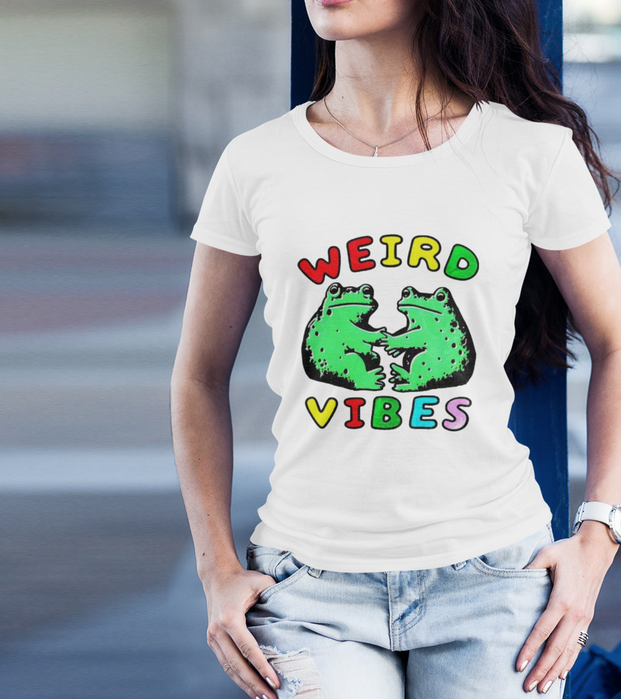 Weird Vibes Funny Frog Cottagecore Toad T-Shirt