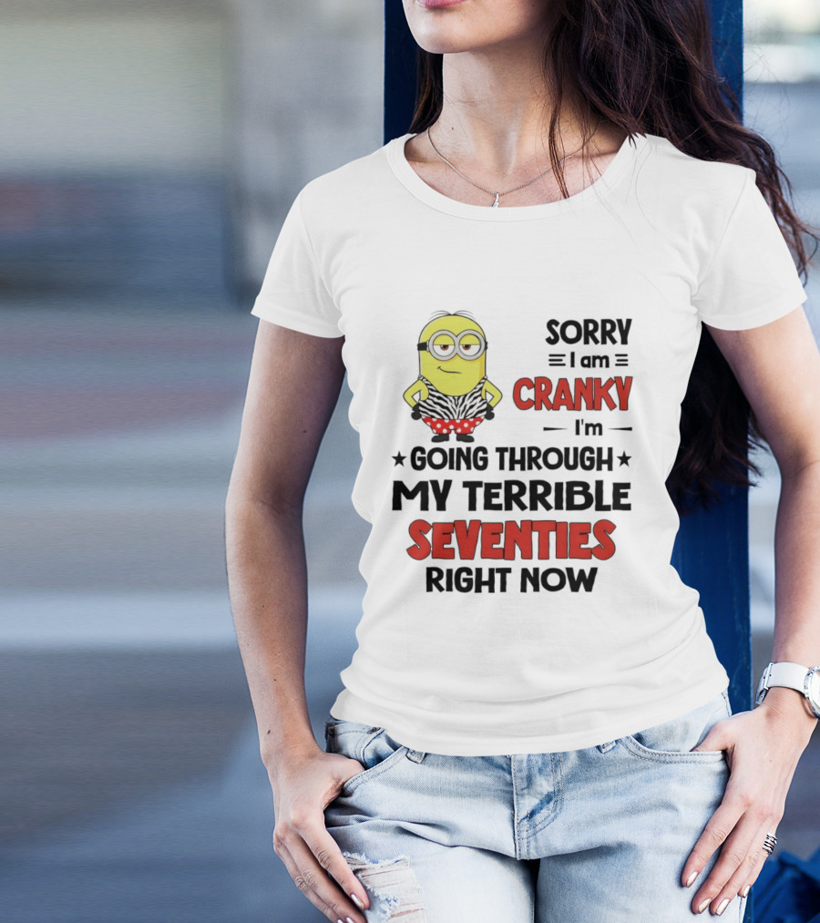 Sorry I Am Cranky Going Through My Terrible Seventies Minion T-Shirt