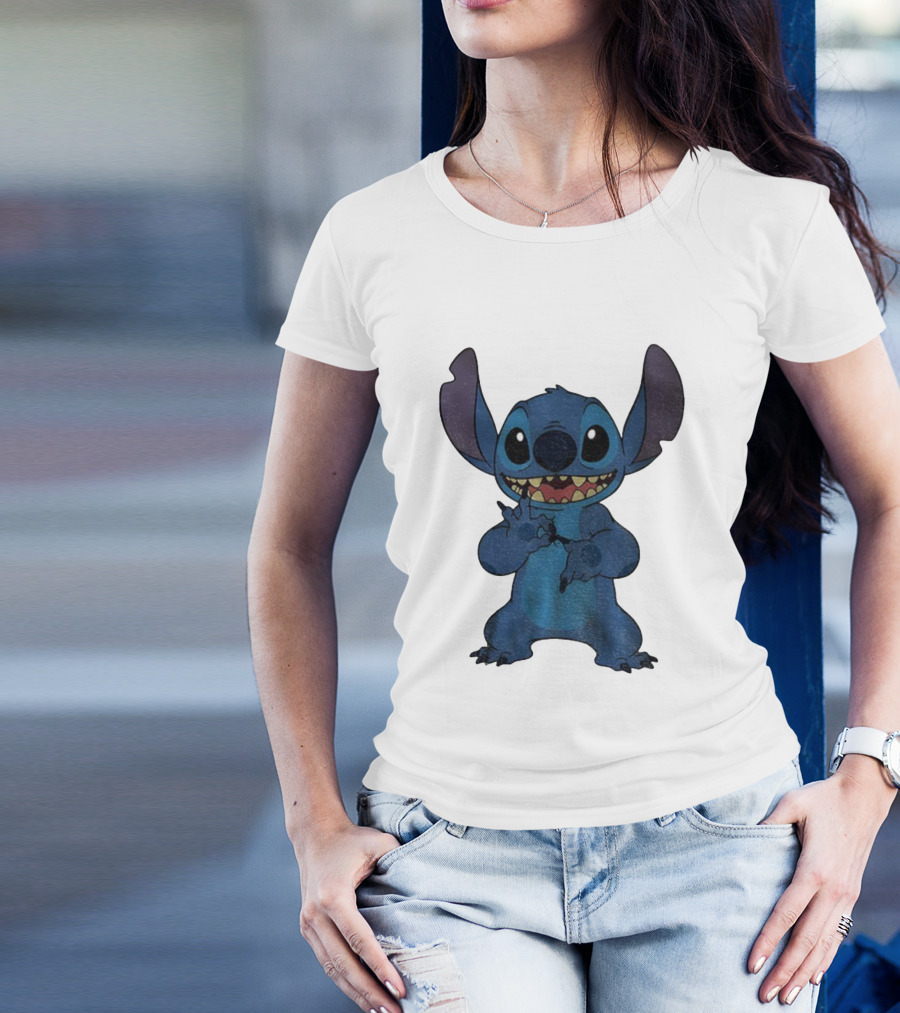 Six Seven 6 7 Meme Funny Stitch Hands Character T-Shirt