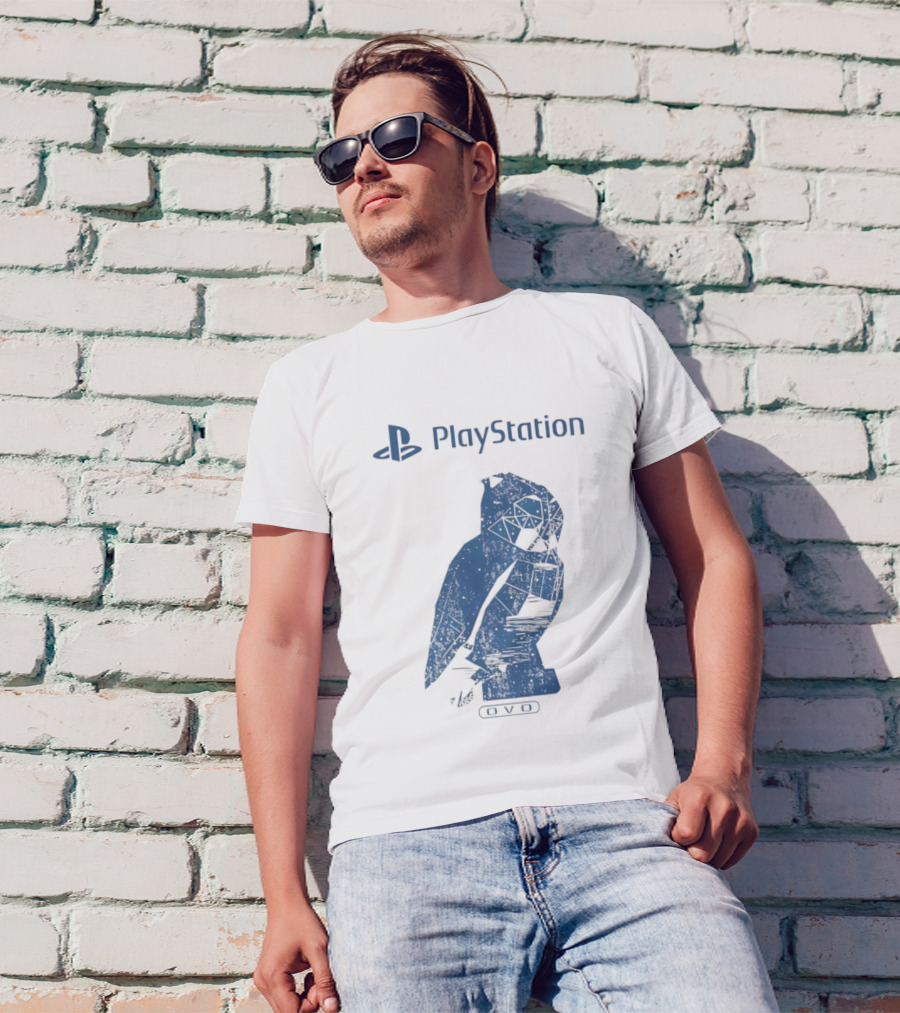 PlayStation OVO Collaboration Owl Logo T-Shirt