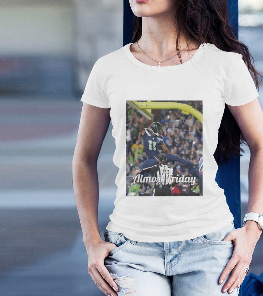 Almost Friday Jaxon Smith-Njigba Touchdown Celebration Seahawks Football T-Shirt