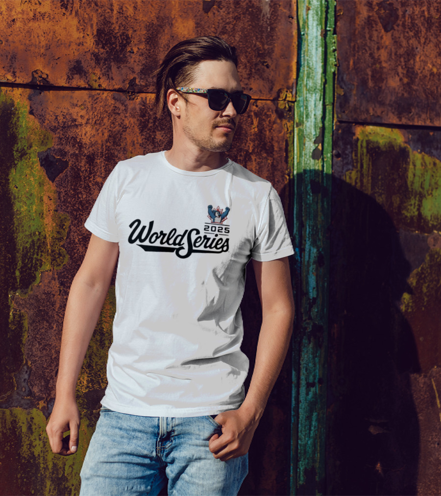 Blue Jays World Series 2025 Fist Pumping Mascot Logo T-Shirt