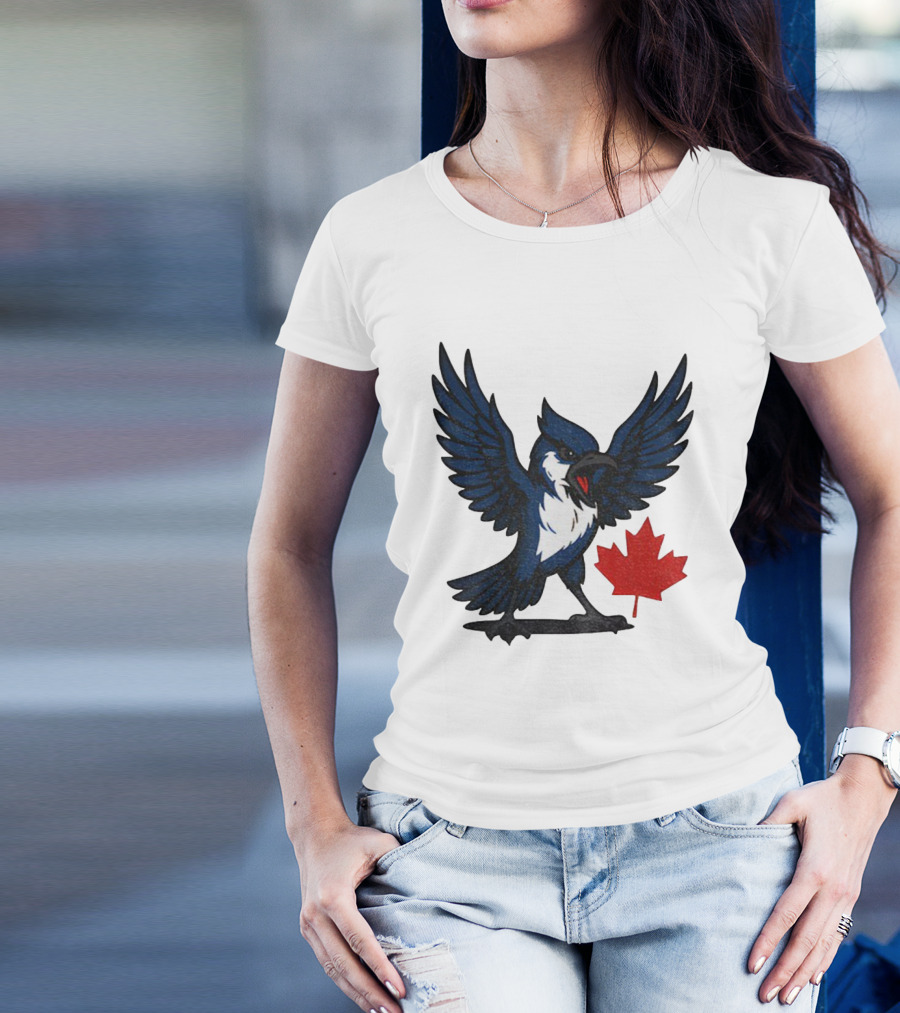 Toronto Blue Jays Canadian Blue Jay Go Jays Maple Leaf T-Shirt