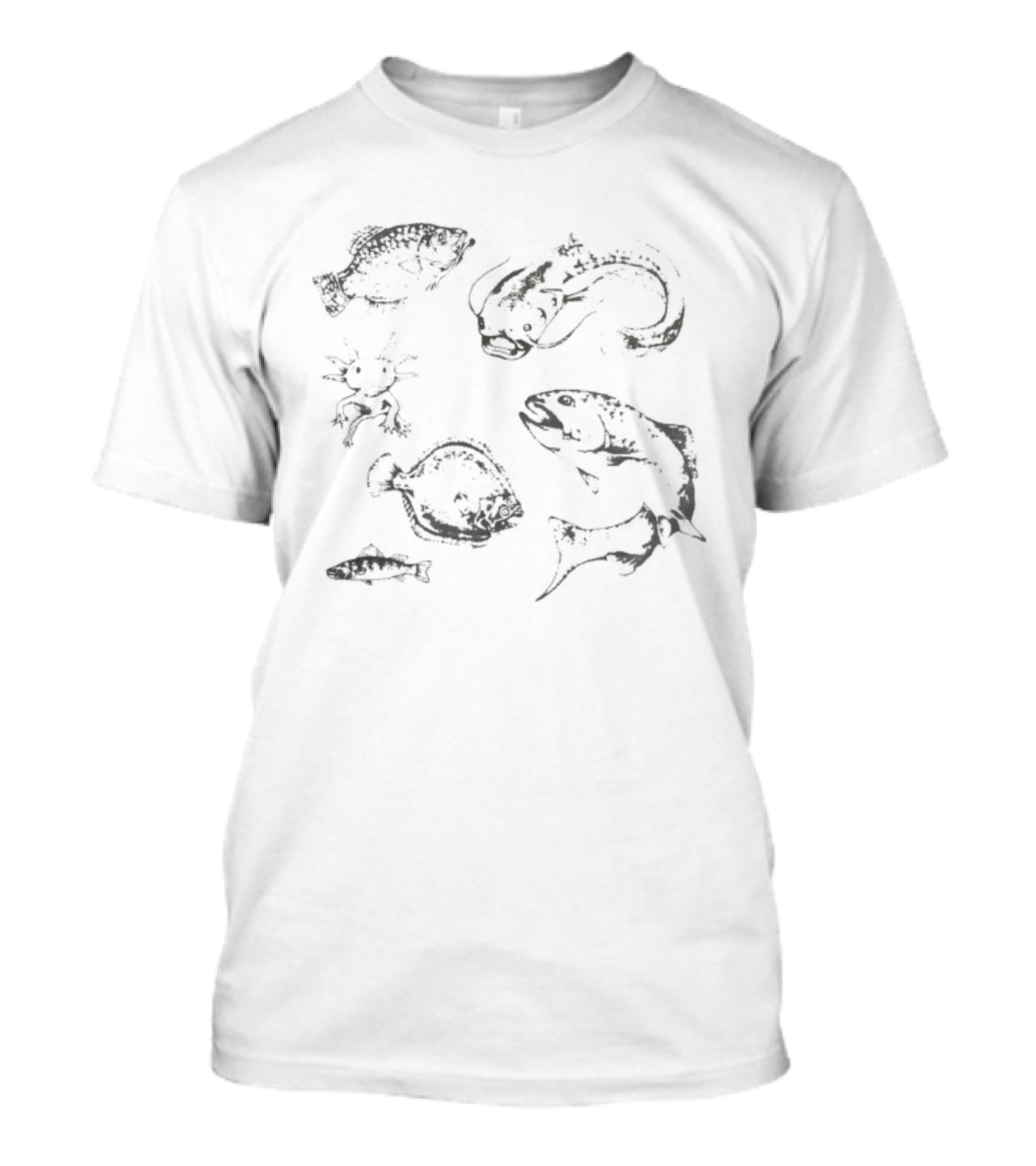 Fresh Water Earthlings Fish Illustrations T-Shirt
