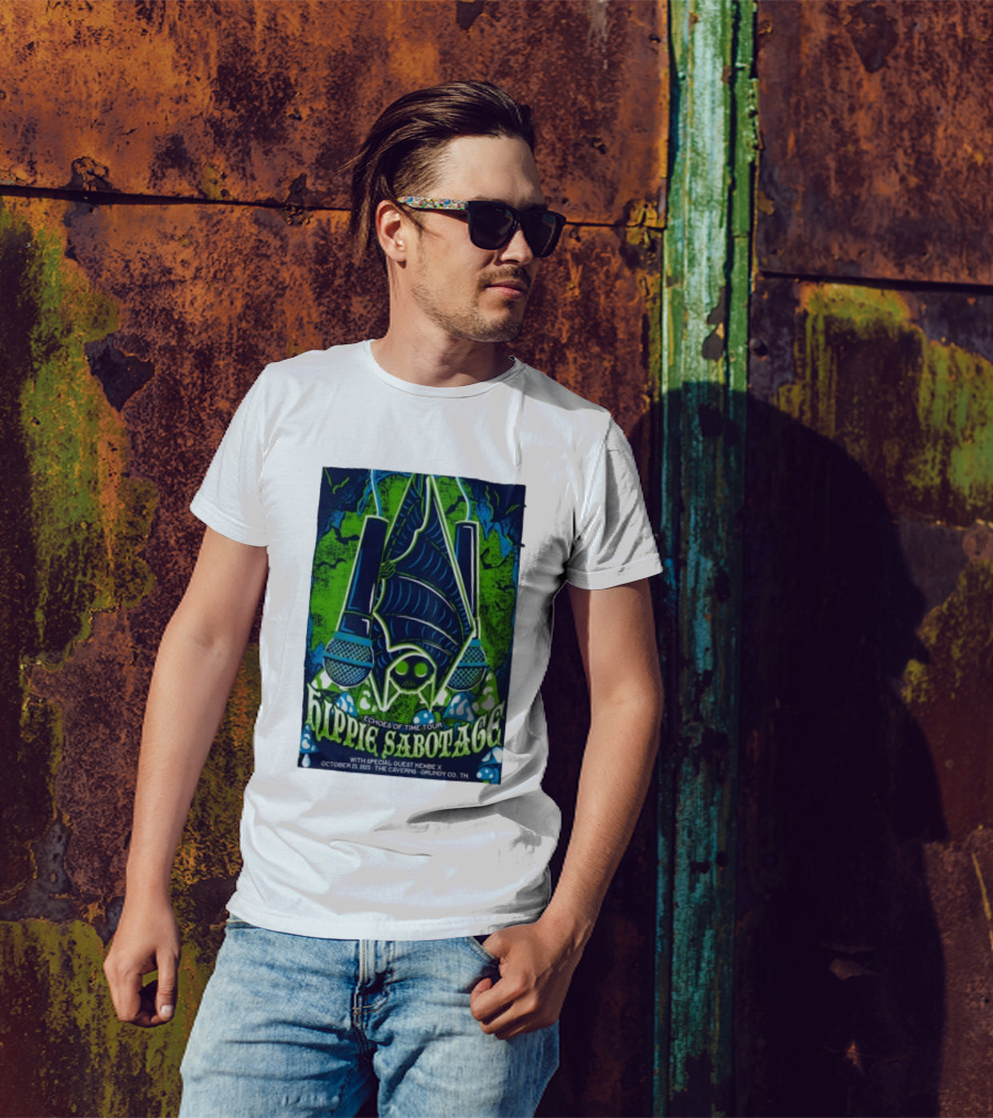 Hippie Sabotage Echoes Of Time Tour With Kembe X October 25 2025 The Caverns Grundy County TN T-Shirt
