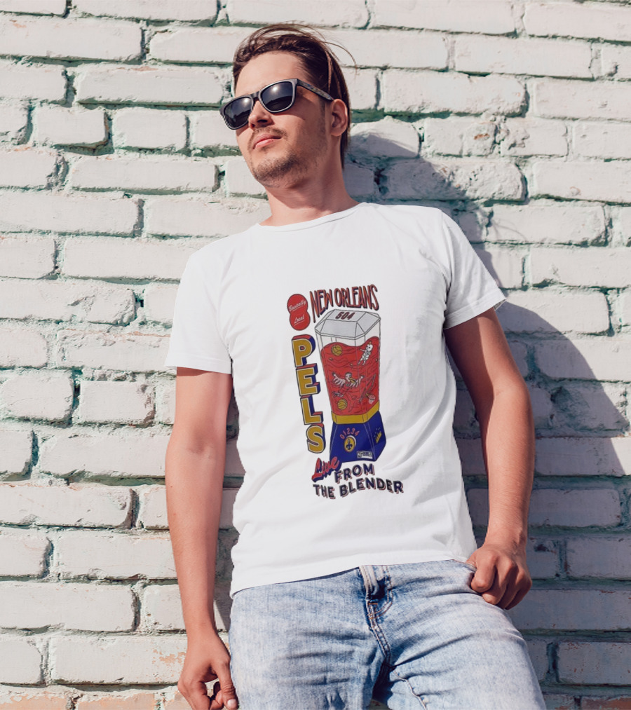 New Orleans Pels 504 Live From The Blender Basketball Basically Local T-Shirt