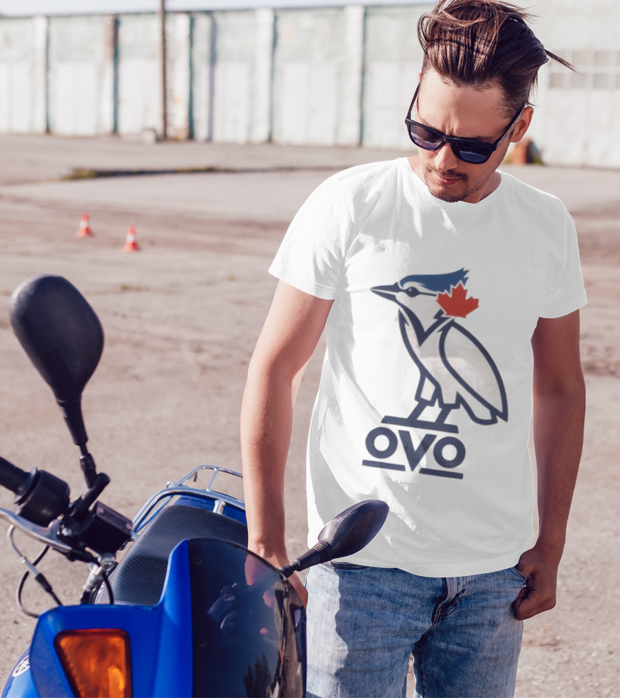 Toronto Blue Jays OVO Owl Maple Leaf Emblem T-Shirt