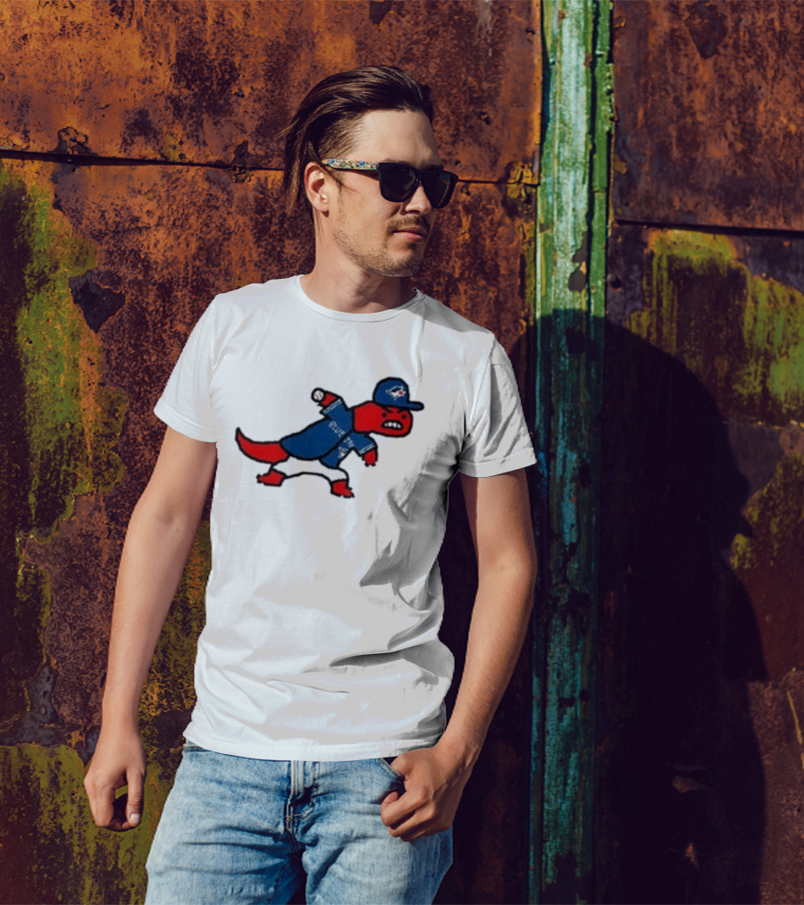 Toronto Raptors Blue Jays Crossover 2025 Mascot Baseball Throw T-Shirt