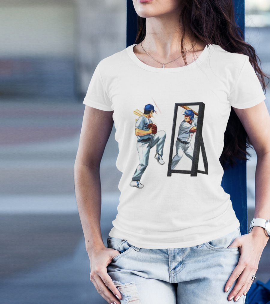 Los Angeles Dodgers Welcome To The Sho Shohei Ohtani Mirror Baseball Pitcher Batter T-Shirt