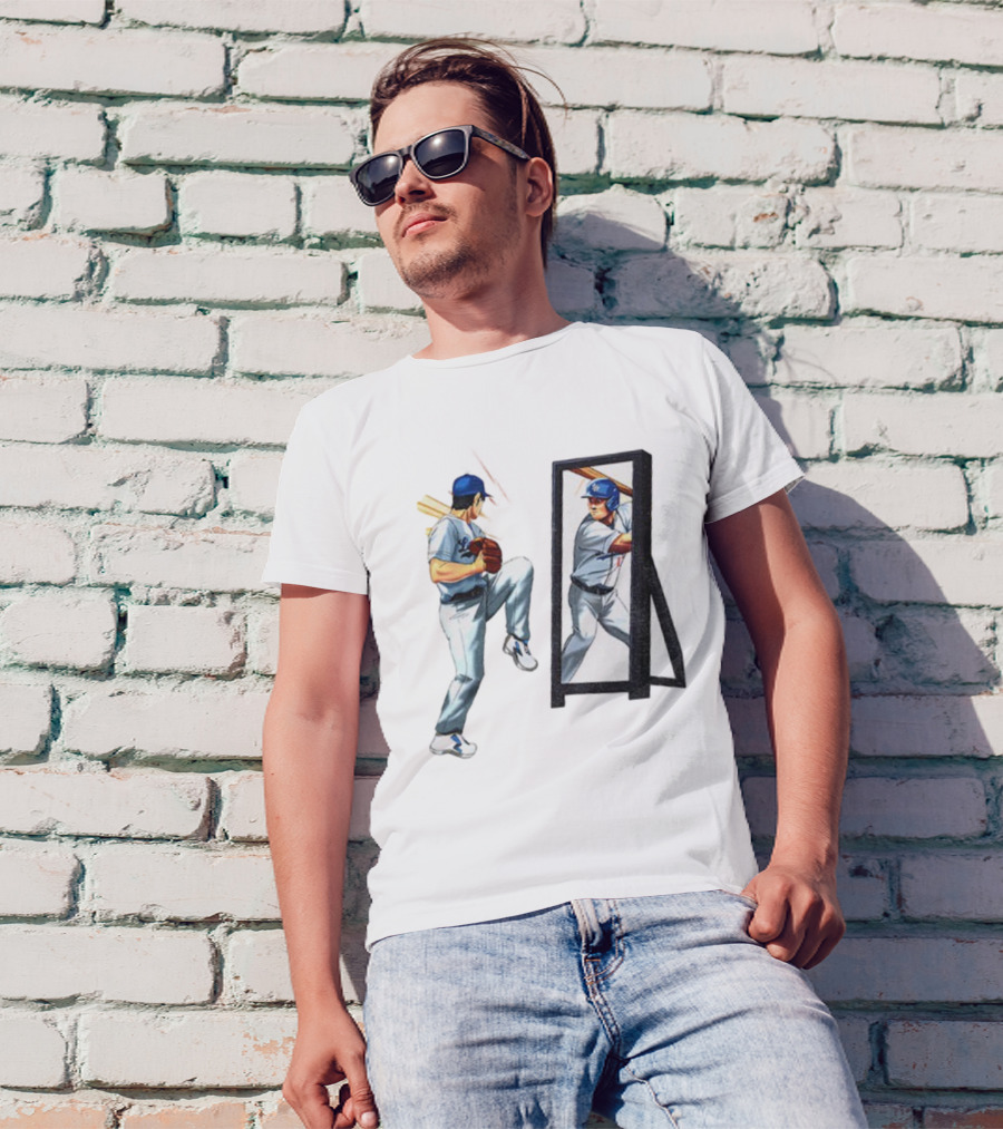 Los Angeles Dodgers Welcome To The Sho Shohei Ohtani Mirror Baseball Pitcher Batter T-Shirt