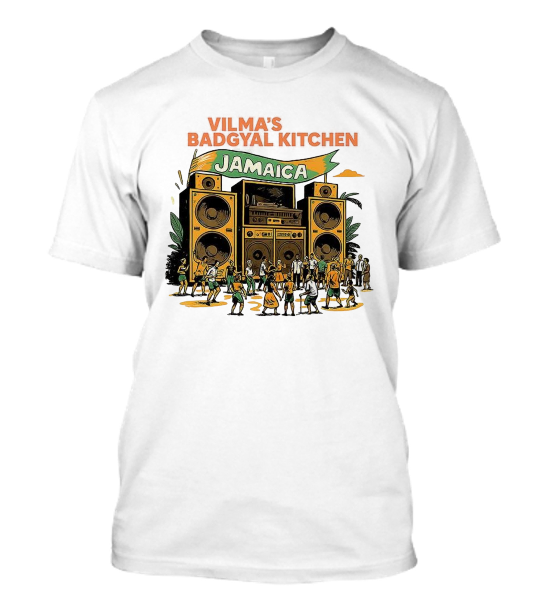 Vilma’s Badgyal Kitchen Jamaica Sound System Reggae Dance Party Vibes T-Shirt