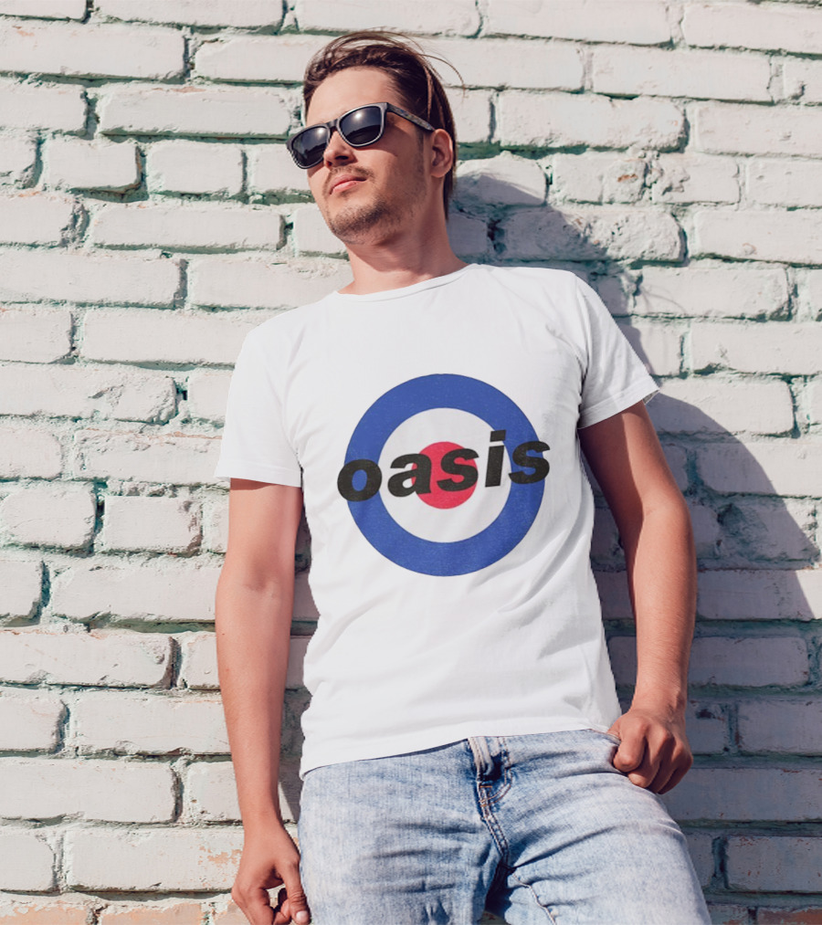 Oasis Mod Roundel Brit Pop Icon Style T-Shirt