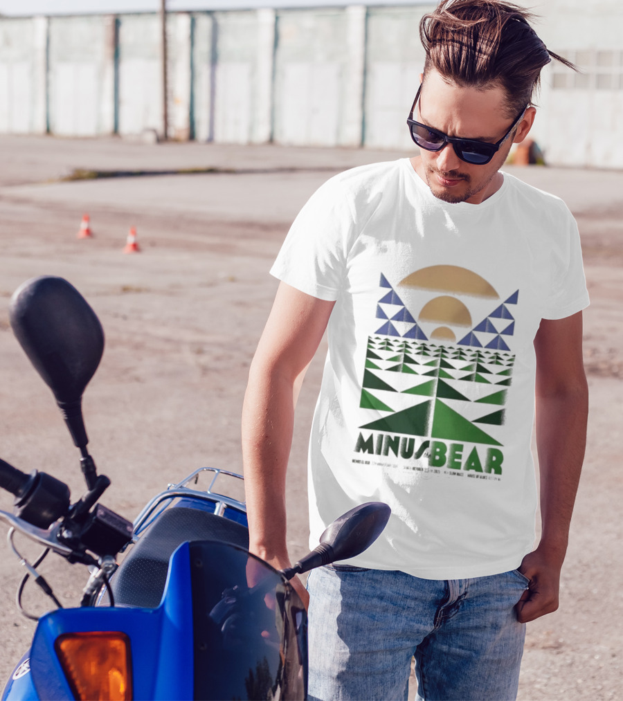 Minus The Bear Concert October 25 2025 House Of Blues Boston MA Geometric Sunset Design T-Shirt