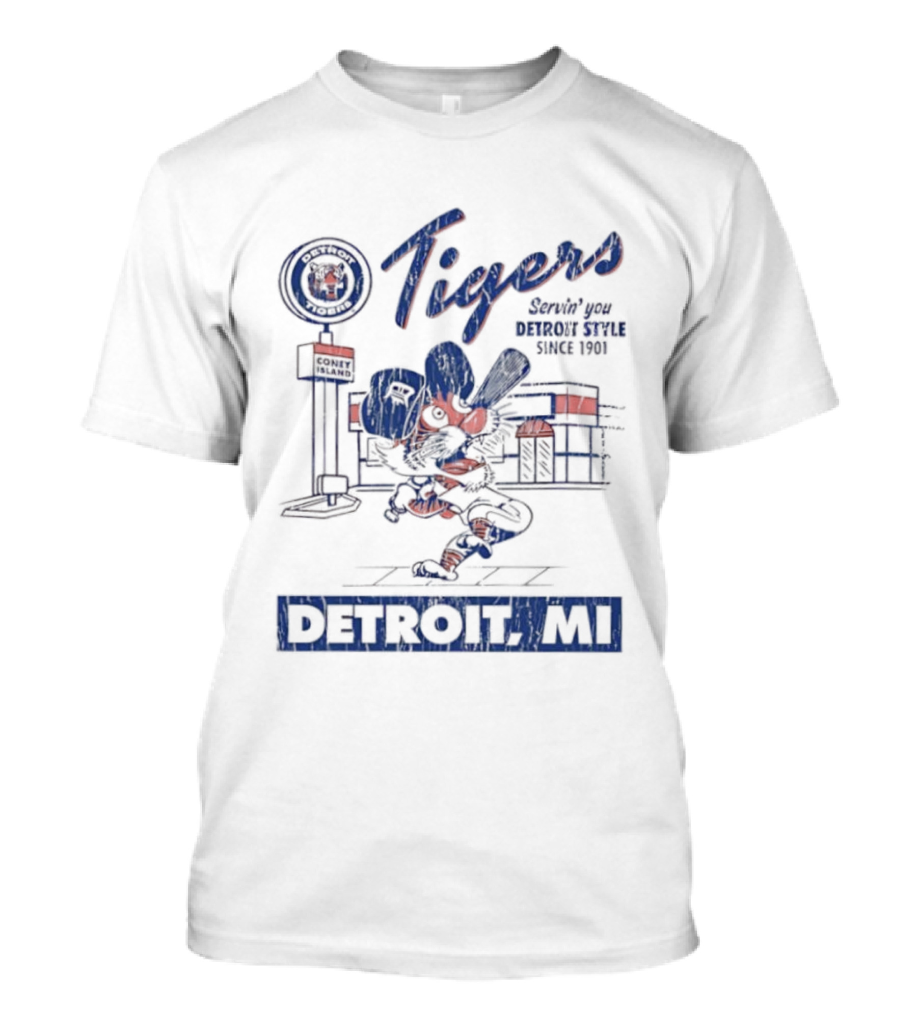 Detroit Tigers Serving You Detroit Style Since 1901 Detroit MI T-Shirt
