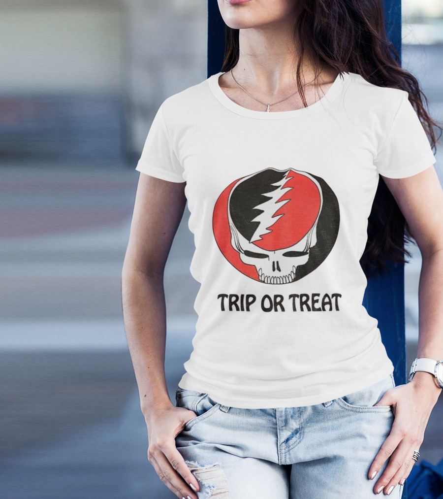 Grateful Dead Skull Trip Or Treat Halloween T-Shirt