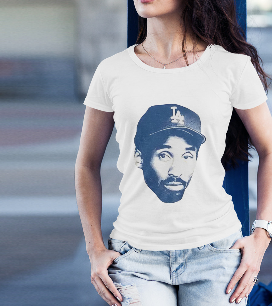 Kobe Bryant Los Angeles Dodgers MLB Vintage Big Face T-Shirt