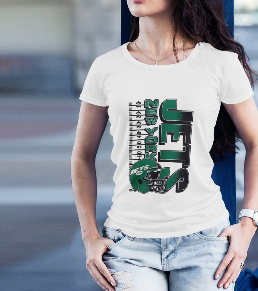 New York Jets NFL Yardage Helmet Vintage Retro 2025 T-Shirt