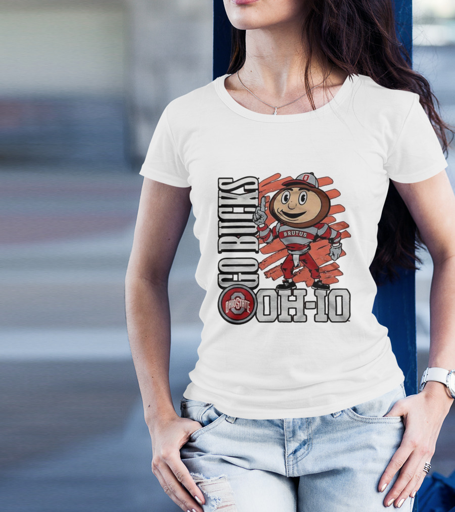 Ohio State Buckeyes Brutus Mascot Go Bucks OH-IO T-Shirt