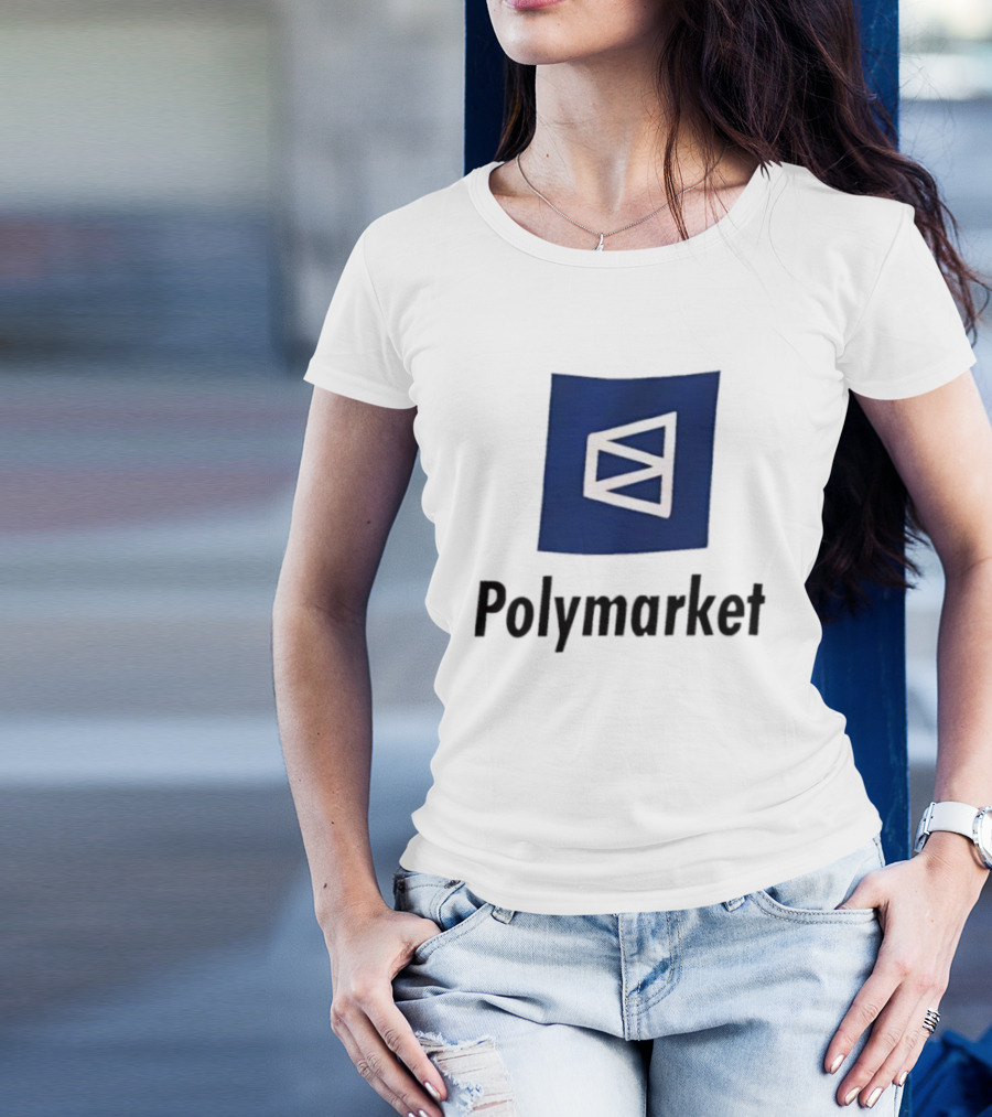 Polymarket Prediction Market Symbol Blue Background T-Shirt