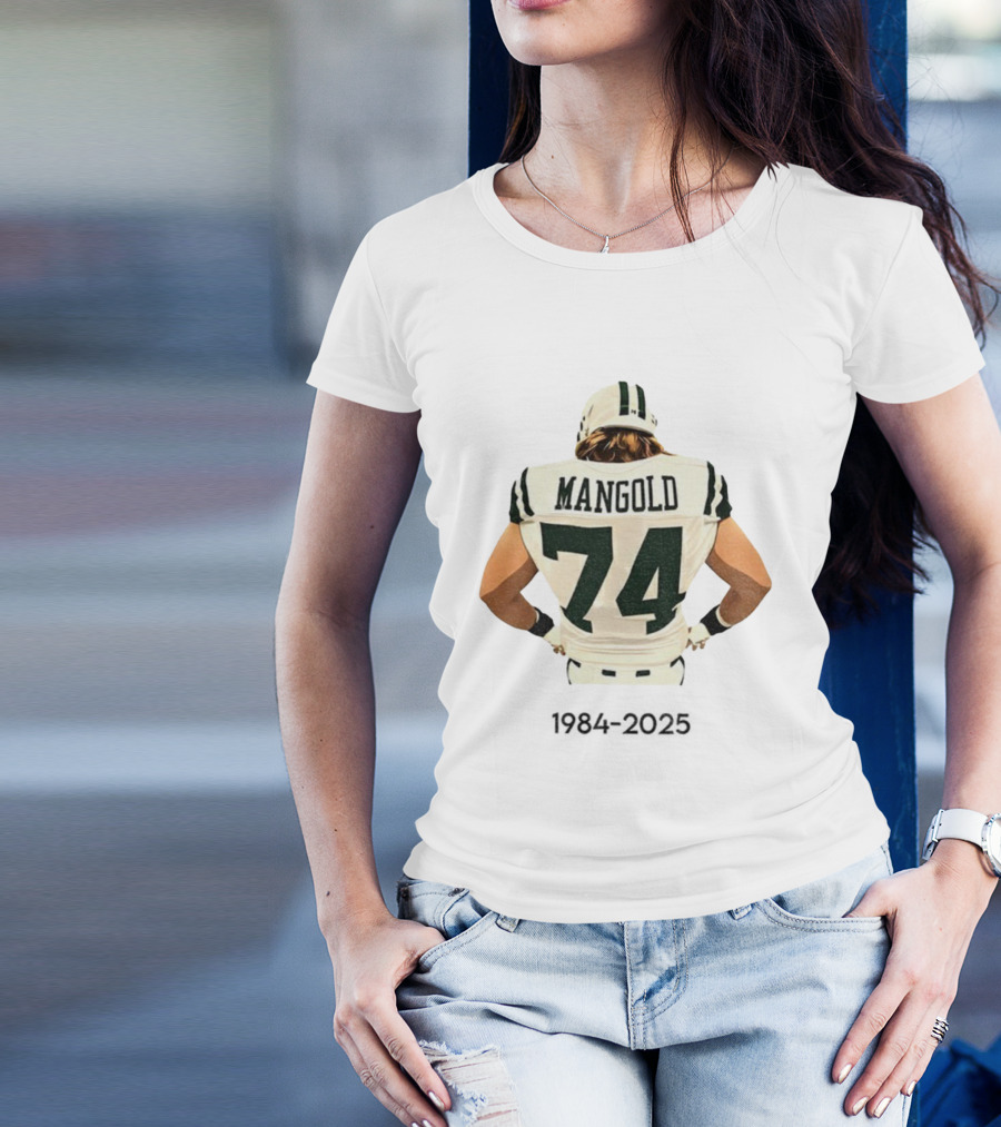 Nick Mangold 74 Jersey Back NFL Tribute 1984-2025 T-Shirt
