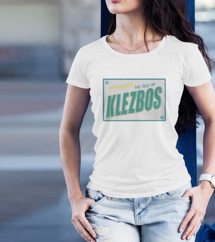 Greetings From The Isle Of Klezbos Vintage New T-Shirt